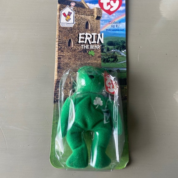Erin The Bear-McDonald's Ty Beanie Baby With Rare Errors 1997 - Picture 9 of 9